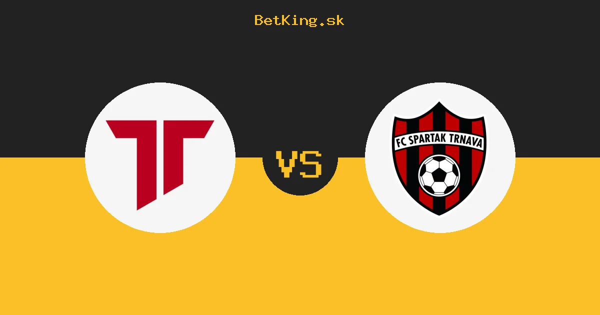 AS Trenčín vs. Spartak Trnava dnes 23.08.2026: Zostavy, tabuľka, kurzy, live prenos
