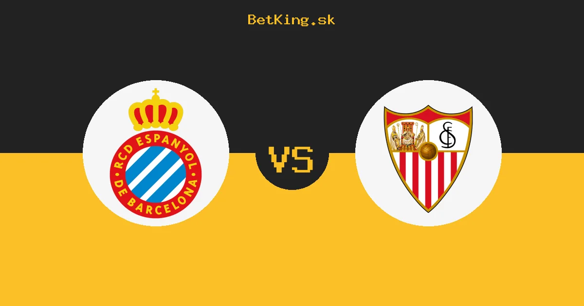 Espanyol vs. Sevilla dnes 06.09.2026: Zostavy, tabuľka, kurzy, live prenos