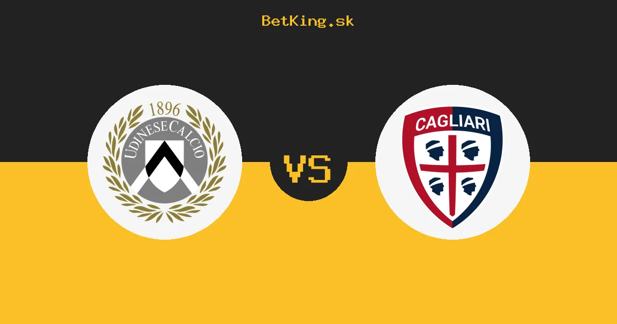 Udinese vs. Cagliari dnes 19.09.2026: Zostavy, tabuľka, kurzy, live prenos